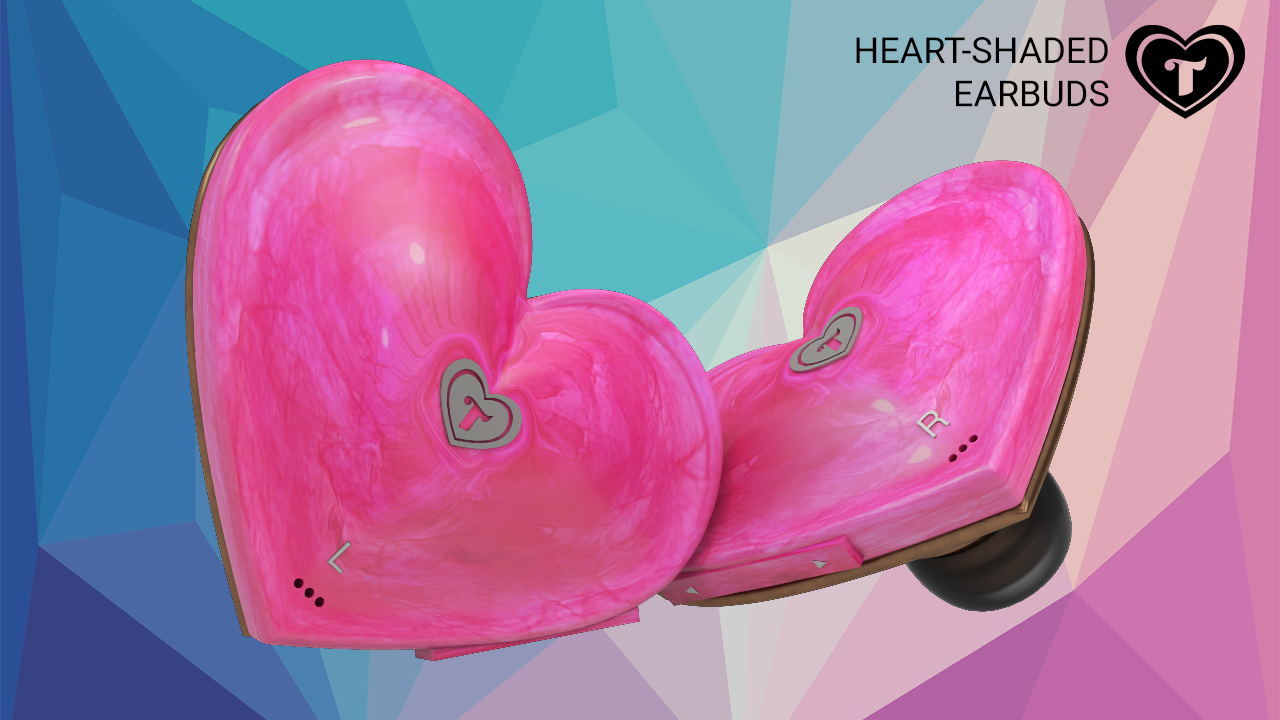 regular view of earbuds